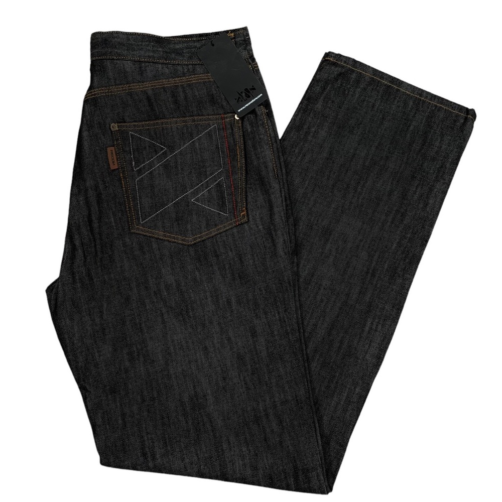 Vintage Recon Futura Stash Black Loose Straight Fit Denim Jeans Size 36